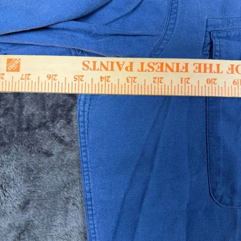 Vtg 80s Banana Republic Mens L Heavyweight Cotton Long Sleeve Blue Shirt